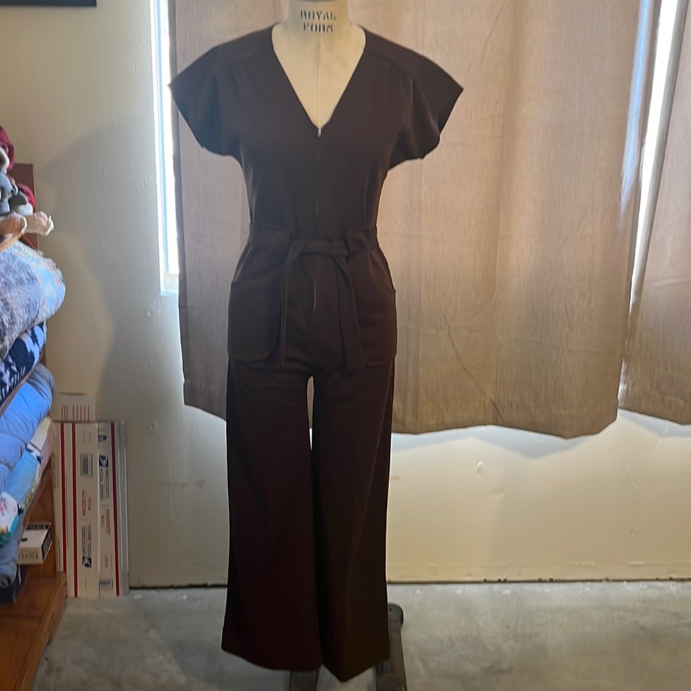 Groovy Mr Brownstone polyester jumpsuit.